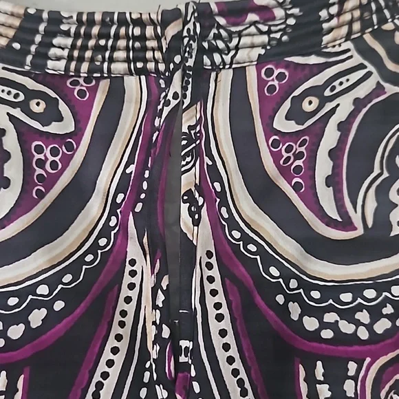 WHBM Floral Paisley Snake Print Silk Halter Blouse - Picture 6 of 7